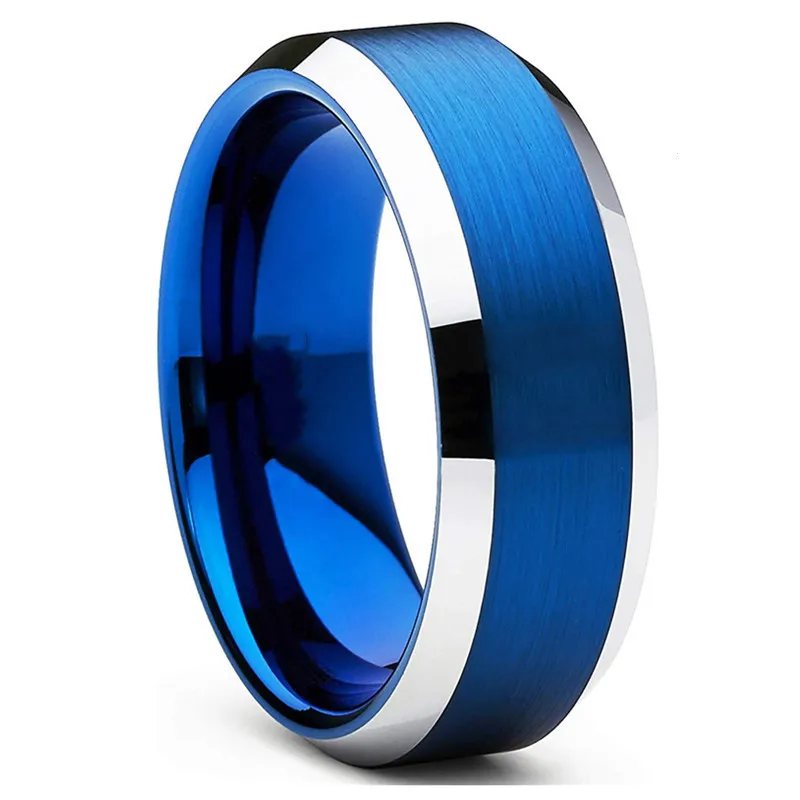 8mm Blue Fashion Men Rings Stainless Steel Ring Matte Brushed Wedding Engagement Band Unisex Jewelry Men Birthday Gift
8mm Blue Fashion Men Rings Stainless Steel Ring Matte Brushed Wedding Engagement Band Unisex Jewelry Men Birthday Gift