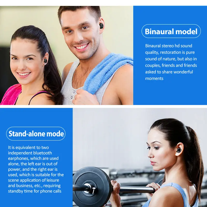 V09A TWS Wireless Bluetooth V4.2 Earphones Stereo Sound Earbuds With Charging Box In-Ear Waterproof Sport Mini Dual Headset
V09A TWS Wireless Bluetooth V4.2 Earphones Stereo Sound Earbuds With Charging Box In-Ear Waterproof Sport Mini Dual Headset