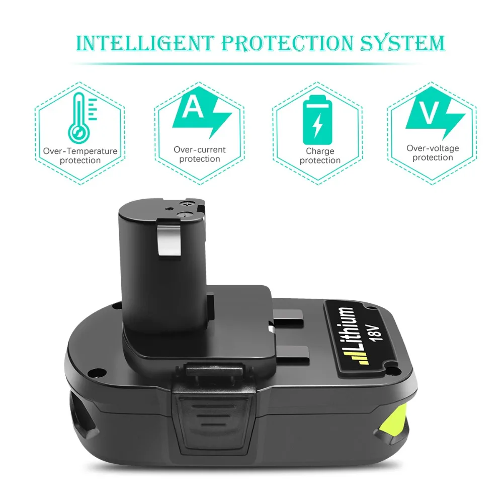Литий-ионный аккумулятор Ryobi P107 P100 P102 P103 P104 P105 P108 L10 18 в 6800 мАч электроинструменты |