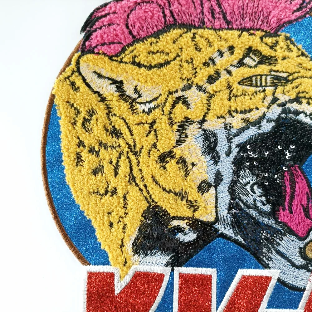 DIY large embroidery big leopard patch animal cartoon patches for clothing QR-3049
DIY large embroidery big leopard patch animal cartoon patches for clothing QR-3049