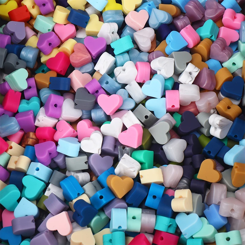 100Pcs/Lot Baby Chewable Teething Beads Silicone Loose Beads Food Grade Heart Shaped For Infant Nursing Pacifier Accessoires
100Pcs/Lot Baby Chewable Teething Beads Silicone Loose Beads Food Grade Heart Shaped For Infant Nursing Pacifier Accessoires