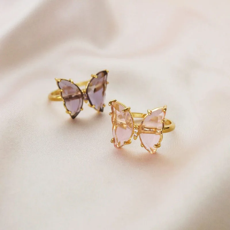 New Butterfly Ring Purple Sweet Romantic Ring Female Jewelry Girl Wedding Gift Fashion Popular Temperament Ring
New Butterfly Ring Purple Sweet Romantic Ring Female Jewelry Girl Wedding Gift Fashion Popular Temperament Ring
