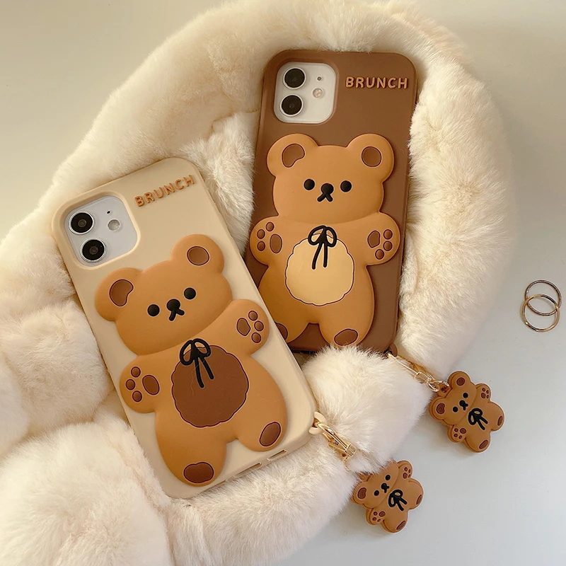 Cartoon Cute 3D Bear + Doll Pendant High Quality Silicone Cover for Iphone 12Mini 11Pro MAX XS XR 7 8plus SE Phone Case
Cartoon Cute 3D Bear + Doll Pendant High Quality Silicone Cover for Iphone 12Mini 11Pro MAX XS XR 7 8plus SE Phone Case
