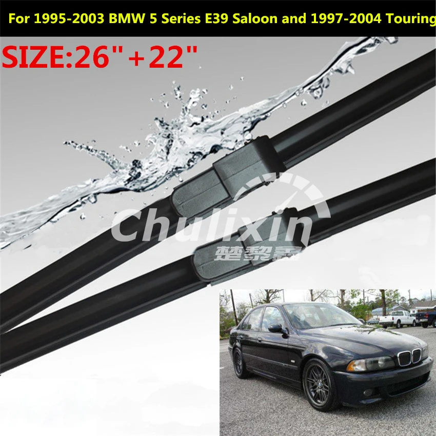 car accessories Wiper blades for 1995-2003 BMW 5 Series E39 Saloon 2pcs/lot and 1997-2004 Touring 26"+22"
car accessories Wiper blades for 1995-2003 BMW 5 Series E39 Saloon 2pcs/lot and 1997-2004 Touring 26"+22"
