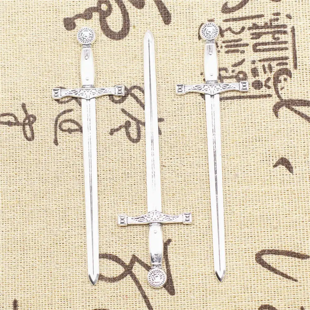 Supplies For Jewelry Accessori Sword Charms Antique Silver Color 9pcs 25x86mm
Supplies For Jewelry Accessori Sword Charms Antique Silver Color 9pcs 25x86mm