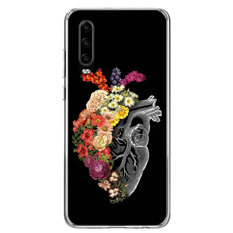 Цветочный сахарный череп чехол для телефона Huawei P40 P30 P20 P10 Mate 10 20 30 Lite Pro P Smart Z Plus