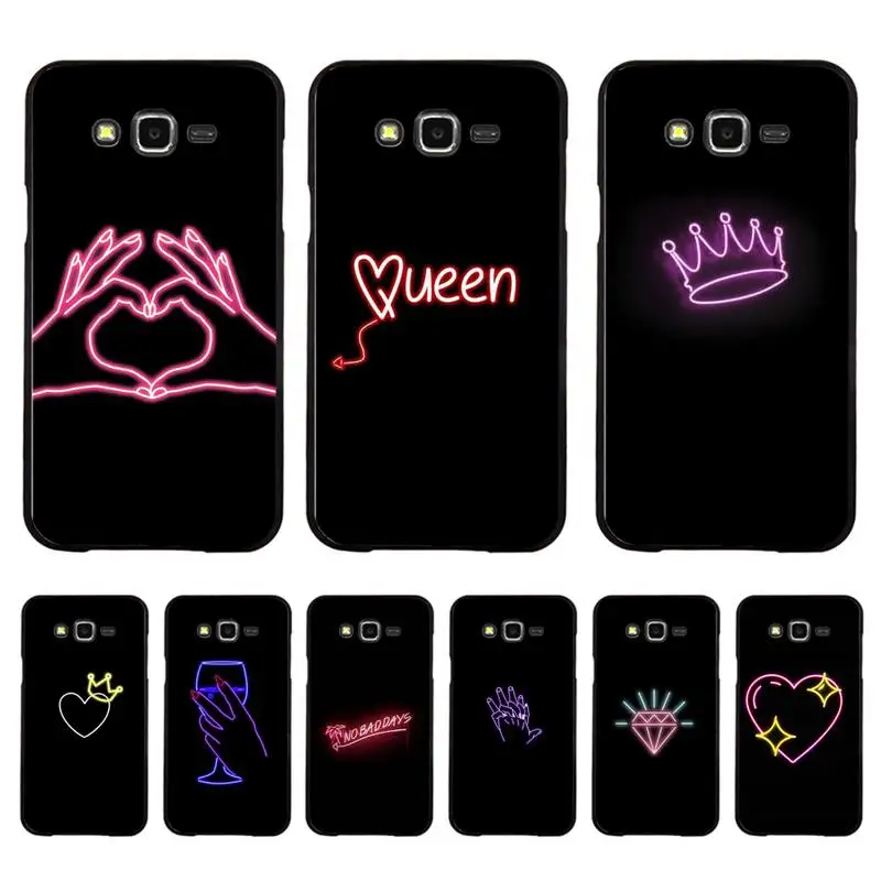 Black background fluorescent Neon queen heart rose Phone Case For Samsung Galaxy J4plus J6 J5 J72016 J7prime for J7Core J6plus
Black background fluorescent Neon queen heart rose Phone Case For Samsung Galaxy J4plus J6 J5 J72016 J7prime for J7Core J6plus