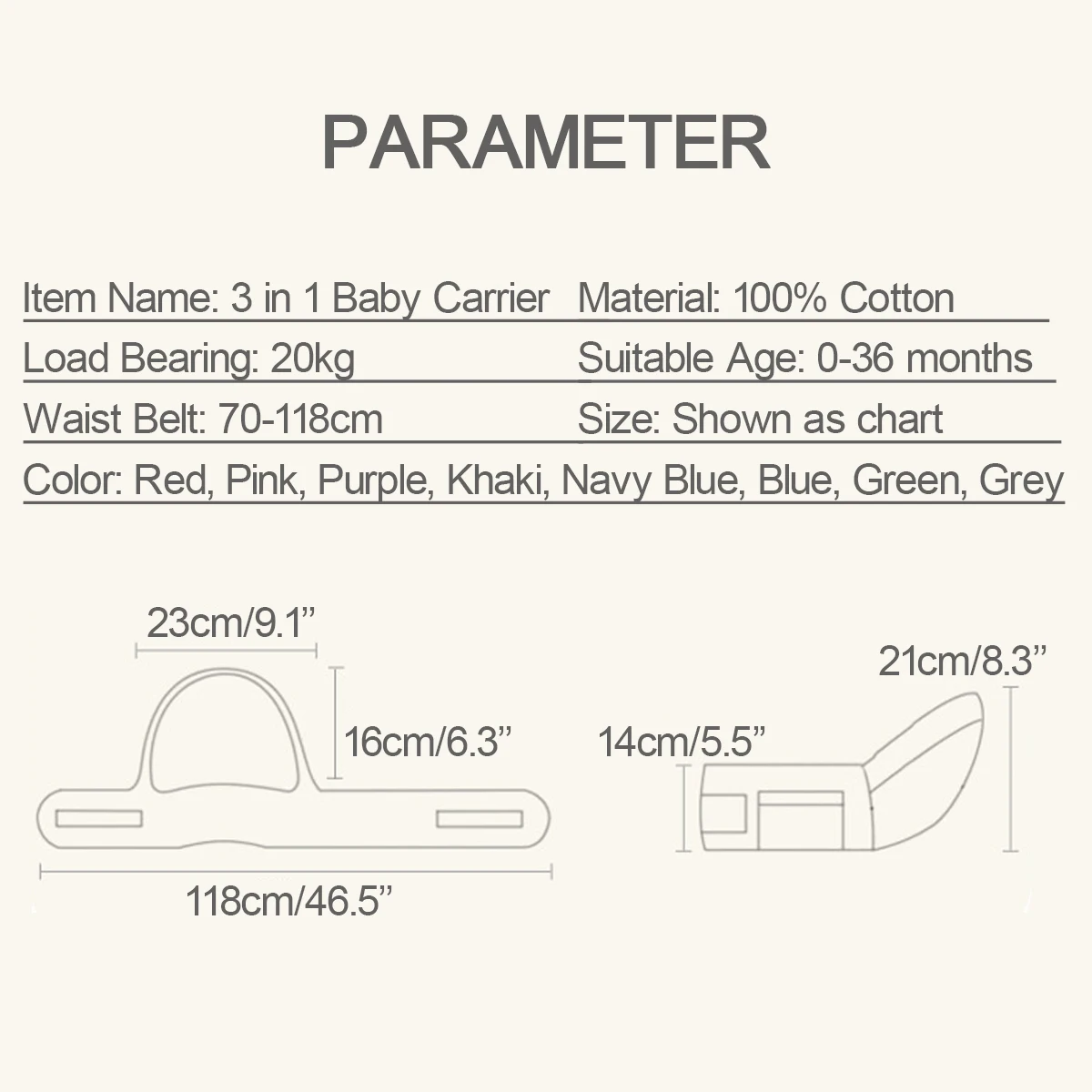 0-36 Months 3 in 1 Baby Sling Baby Carrier Infant Kid Baby Hipseat Sling Front Facing Kangaroo Baby Wrap Carrier For Baby Travel
0-36 Months 3 in 1 Baby Sling Baby Carrier Infant Kid Baby Hipseat Sling Front Facing Kangaroo Baby Wrap Carrier For Baby Travel