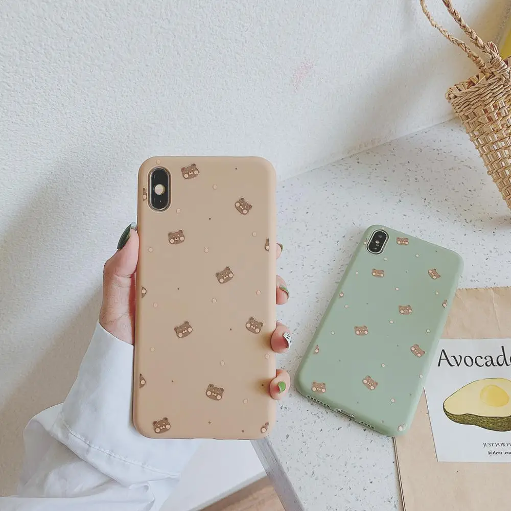 Новый милый чехол с милым мультяшным медведем для Apple iphone 6 6S 7 8 Plus X XR XS Max животным
