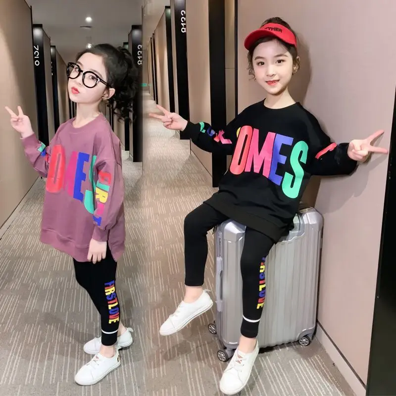 Kids Girls Clothes Sets Long Sleeve T-shirts+Skinny Legging Pants Suit Autumn Children's Clothing Set for Teen 8 10 12 14 Years
Kids Girls Clothes Sets Long Sleeve T-shirts+Skinny Legging Pants Suit Autumn Children's Clothing Set for Teen 8 10 12 14 Years