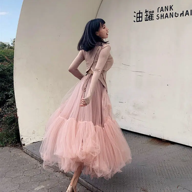 Women's New Gauze A-line Skirt 2021Spring Summer Sweet High Waist Solid Color Elegant Layered Tulle Skirts For Women
Women's New Gauze A-line Skirt 2021Spring Summer Sweet High Waist Solid Color Elegant Layered Tulle Skirts For Women