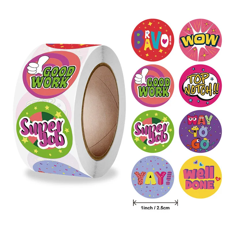 500pcs Round Roll Label Children Cute Sticker Handmade Gift Gift Box Birthday Gift Decoration Sealing Sticker 2.5cm/1inch
500pcs Round Roll Label Children Cute Sticker Handmade Gift Gift Box Birthday Gift Decoration Sealing Sticker 2.5cm/1inch