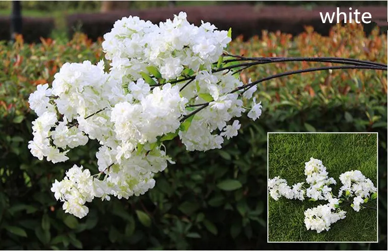 100 CM Long Artificial Bouquet Simulation Cherry Blossom Flower White And Pink Available For Home Wedding Party Decoration Suppl
100 CM Long Artificial Bouquet Simulation Cherry Blossom Flower White And Pink Available For Home Wedding Party Decoration Suppl