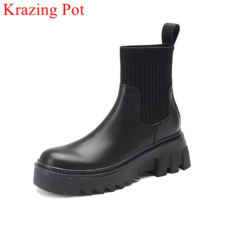 Сапоги Krazing Pot 2022 из натуральной кожи на платформе, вязаные, с круглым носком, Стрейчевые сапоги на высоком каблуке, теплая зимняя обувь, одно...
Сапоги Krazing Pot 2022 из натуральной кожи на платформе, вязаные, с круглым носком, Стрейчевые сапоги на высоком каблуке, теплая зимняя обувь, одно...