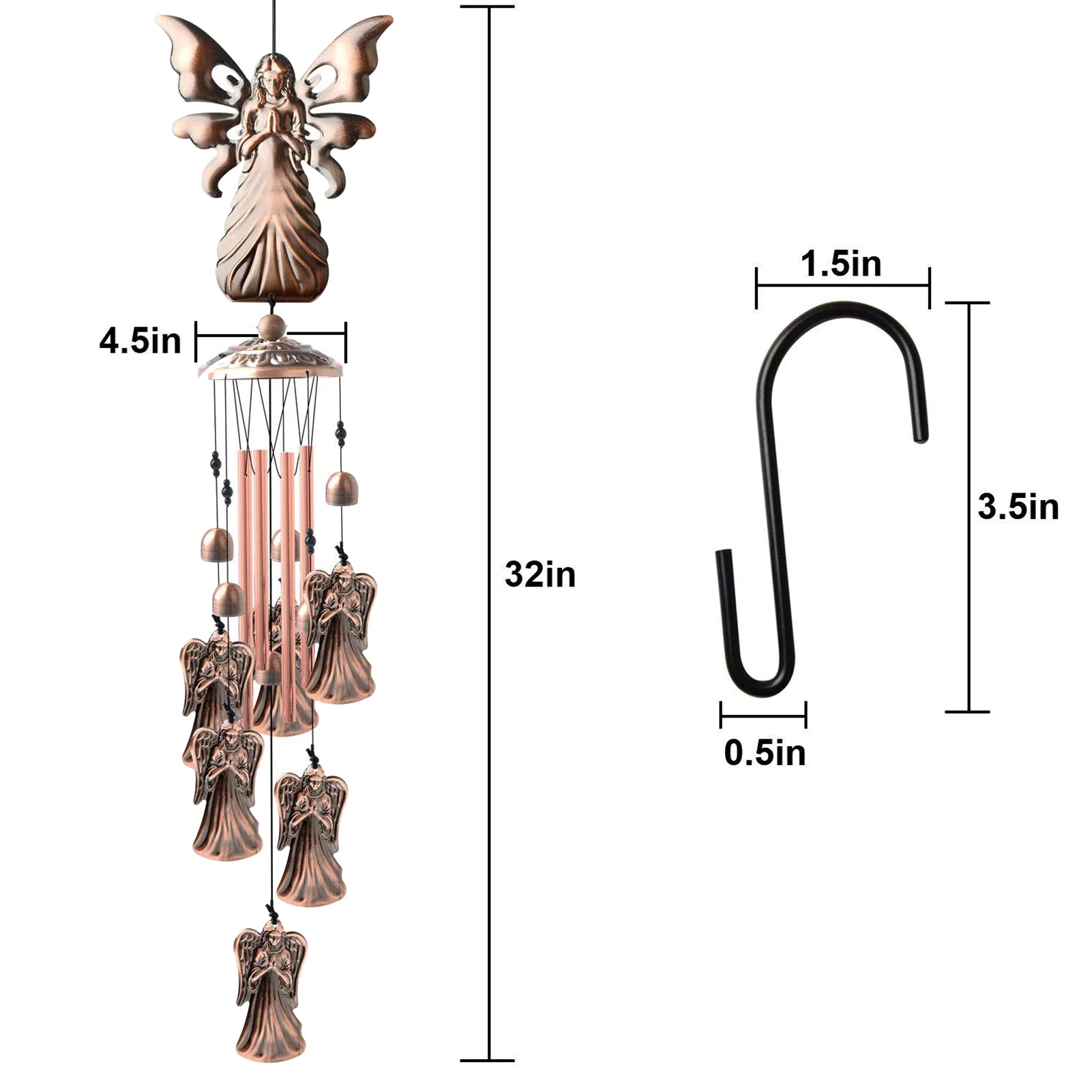 Retro Metal Wind Chime Indoor Outdoor Decoration Antique Door Wall Pendant Beautiful Home Garden Decoration
Retro Metal Wind Chime Indoor Outdoor Decoration Antique Door Wall Pendant Beautiful Home Garden Decoration