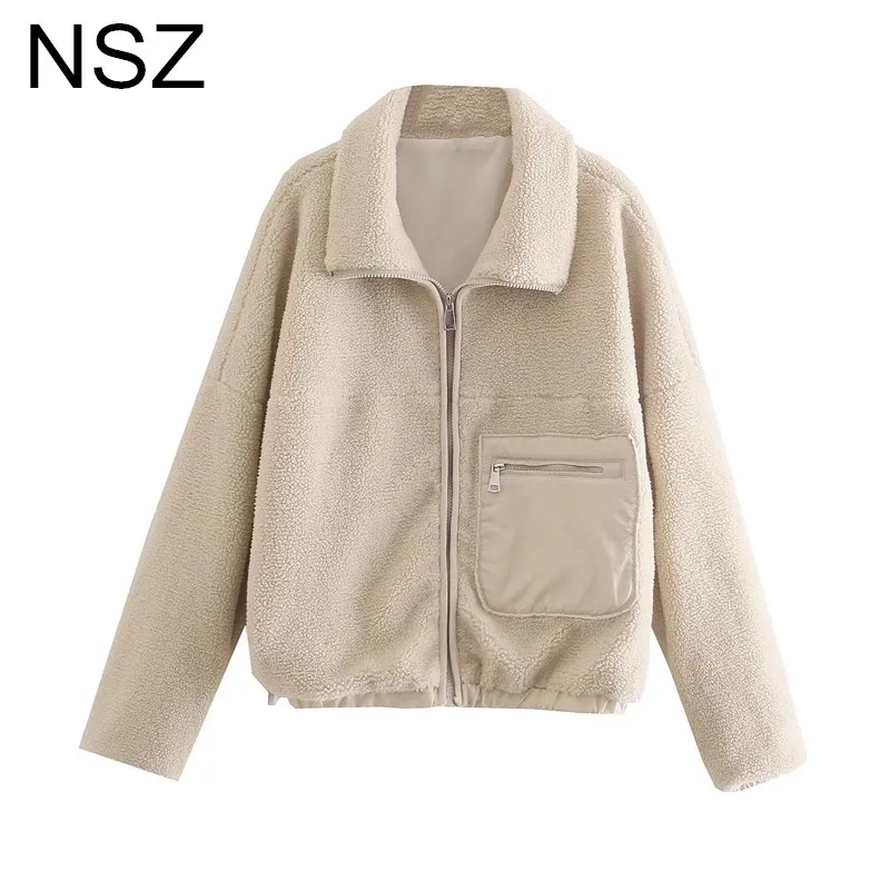 NSZ Women Oversize Fleece Jacket With Zipper Winter Warm Faux Fur Coat Large Size Loose Outerwear
NSZ Women Oversize Fleece Jacket With Zipper Winter Warm Faux Fur Coat Large Size Loose Outerwear