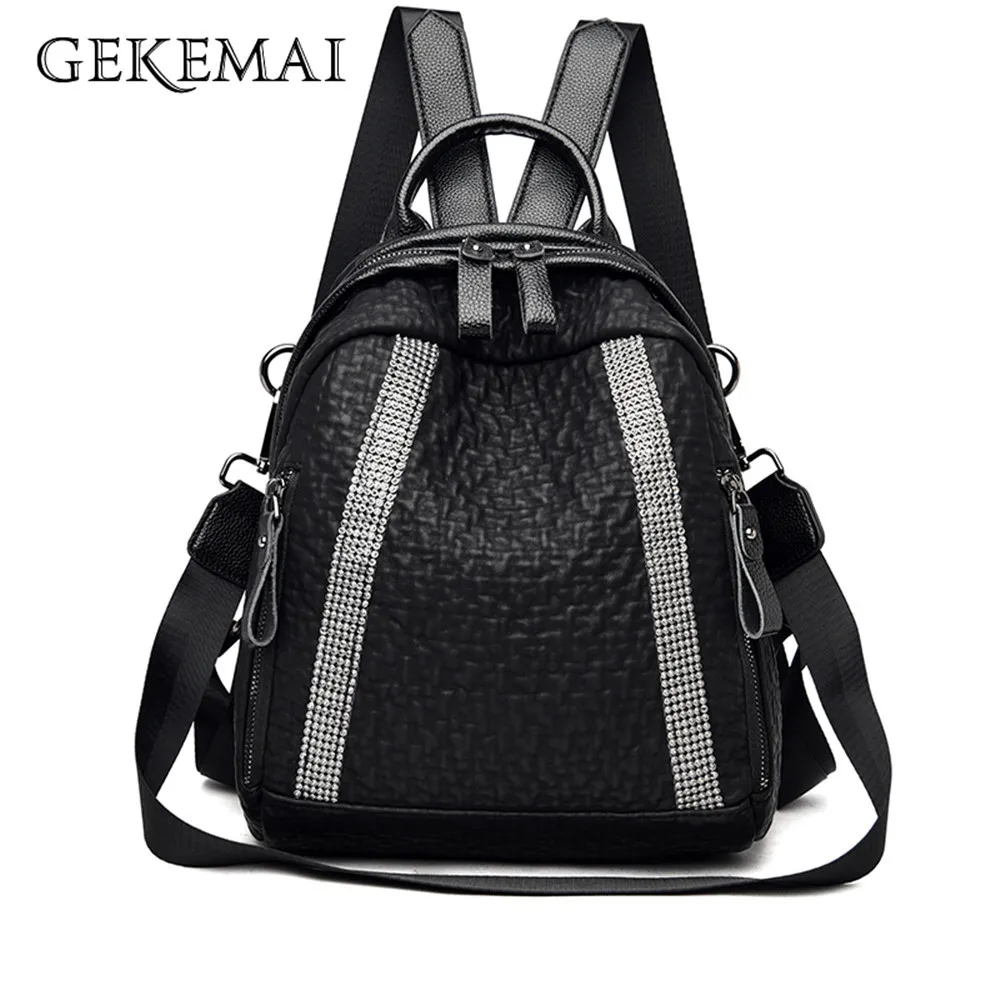 2021 New Diamonds Design Women's Backpack Anti-theft Design Ladiestravel Backpack High Quality PU Leather Women School Bags Sac
2021 New Diamonds Design Women's Backpack Anti-theft Design Ladiestravel Backpack High Quality PU Leather Women School Bags Sac