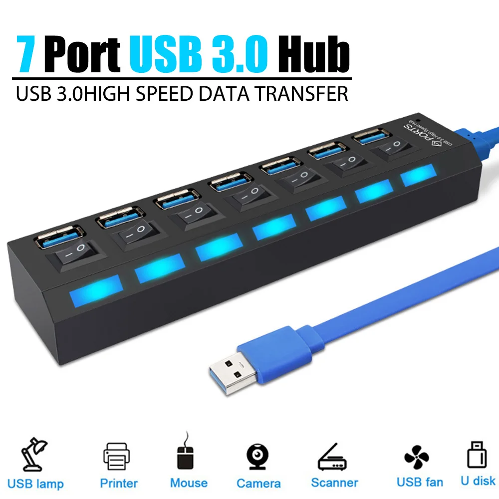 Usb 3.0 Hub Multi Usb Splitter 7 Poort Expander Meerdere Usb 3 Hab Gebruik Power Adapter USB3.0 Hub Met Schakelaar Voor Pc
Usb 3.0 Hub Multi Usb Splitter 7 Poort Expander Meerdere Usb 3 Hab Gebruik Power Adapter USB3.0 Hub Met Schakelaar Voor Pc