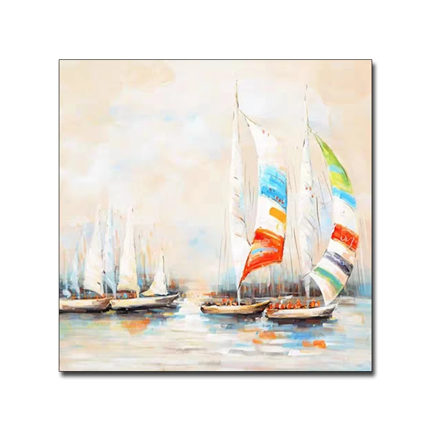 No Framed Hand Painted Home Decoration Piece New Abstract Sailboat Oil Painting On Canvas Wall Hang Art Painting Wall Pictures 
No Framed Hand Painted Home Decoration Piece New Abstract Sailboat Oil Painting On Canvas Wall Hang Art Painting Wall Pictures