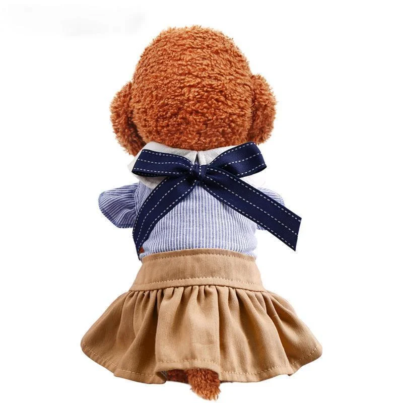 New Arrival Pet Dog Clothes Cute Sweet Teddy Bichon Blue Bow Student Skirt Girl Dogs Dress Puppy Clothing For Yorkie Chihuahua
New Arrival Pet Dog Clothes Cute Sweet Teddy Bichon Blue Bow Student Skirt Girl Dogs Dress Puppy Clothing For Yorkie Chihuahua