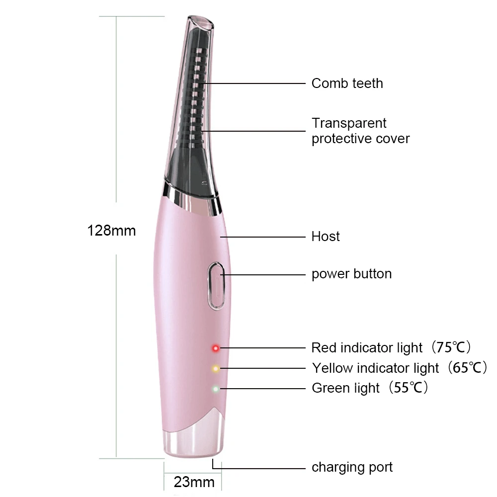 Electric Heating Eyelash Curler Mascara Curler Long Lasting Curling Brush Heated Makeup Eye Lashes Styling Curler USB Charging
Electric Heating Eyelash Curler Mascara Curler Long Lasting Curling Brush Heated Makeup Eye Lashes Styling Curler USB Charging