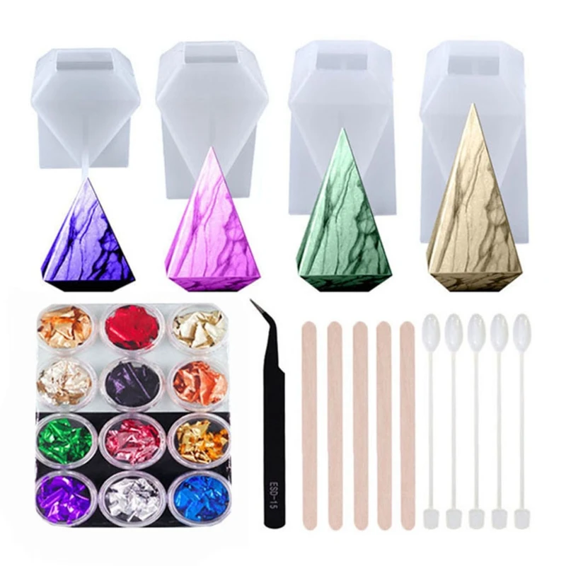 3D Cone Ornaments Crystal Epoxy Resin Mold Home Decorations Silicone Mould DIY Crafts Jewelry Casting Tool
3D Cone Ornaments Crystal Epoxy Resin Mold Home Decorations Silicone Mould DIY Crafts Jewelry Casting Tool