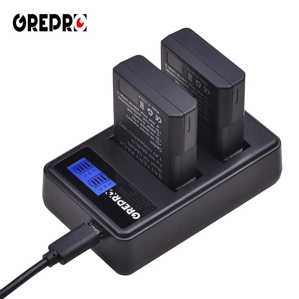 EN-EL14 EN-EL14a Battery with LCD USB Charger for Nikon Coolpix P7000 P7100 P7700 P7800 P7000 DSLR D3300 D3200 D3100 D5100 D5200
EN-EL14 EN-EL14a Battery with LCD USB Charger for Nikon Coolpix P7000 P7100 P7700 P7800 P7000 DSLR D3300 D3200 D3100 D5100 D5200