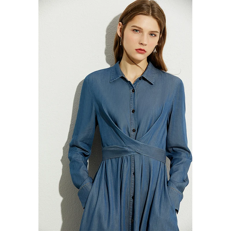 AMII Minimalism Summer Autumn Fashion Denim Women Dress Causal Lapel High Waist Knee-length Female Dress 12030039
AMII Minimalism Summer Autumn Fashion Denim Women Dress Causal Lapel High Waist Knee-length Female Dress 12030039