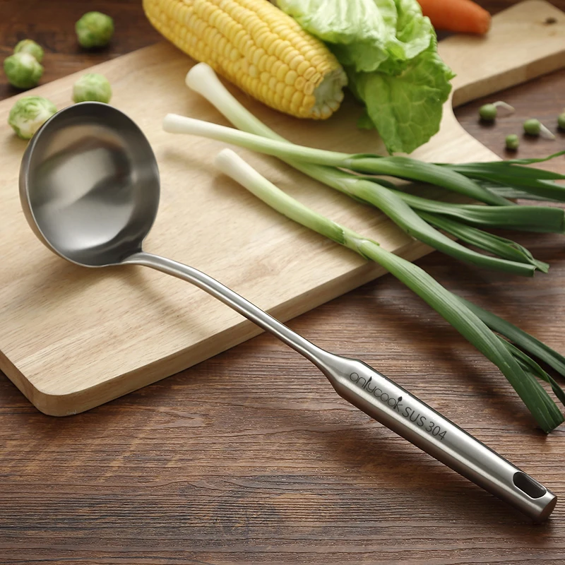 Household Kitchen Ladel 304 Stainless Steel Pot Spoon Large Anti-Scald Soup Spoon
Household Kitchen Ladel 304 Stainless Steel Pot Spoon Large Anti-Scald Soup Spoon