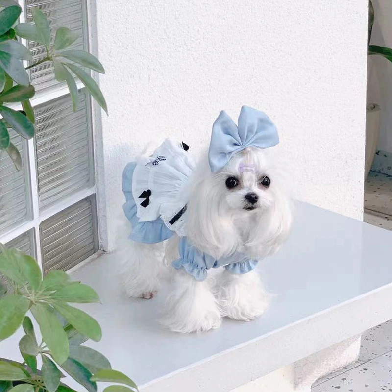 Lovely Puppy Dog Clothes Handmade 100%Cotton Bowknot Maid Style Dresses With Hairpin For Small Medium Dog Pet Clothing Yorkshire
Lovely Puppy Dog Clothes Handmade 100%Cotton Bowknot Maid Style Dresses With Hairpin For Small Medium Dog Pet Clothing Yorkshire