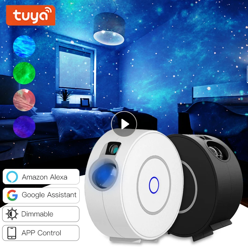 Tuya Smart LED Star Projector WiFi LED Night Light Star Rotating Night Light Gift Christmas Lamp APP Wireless Remotely Control
Tuya Smart LED Star Projector WiFi LED Night Light Star Rotating Night Light Gift Christmas Lamp APP Wireless Remotely Control