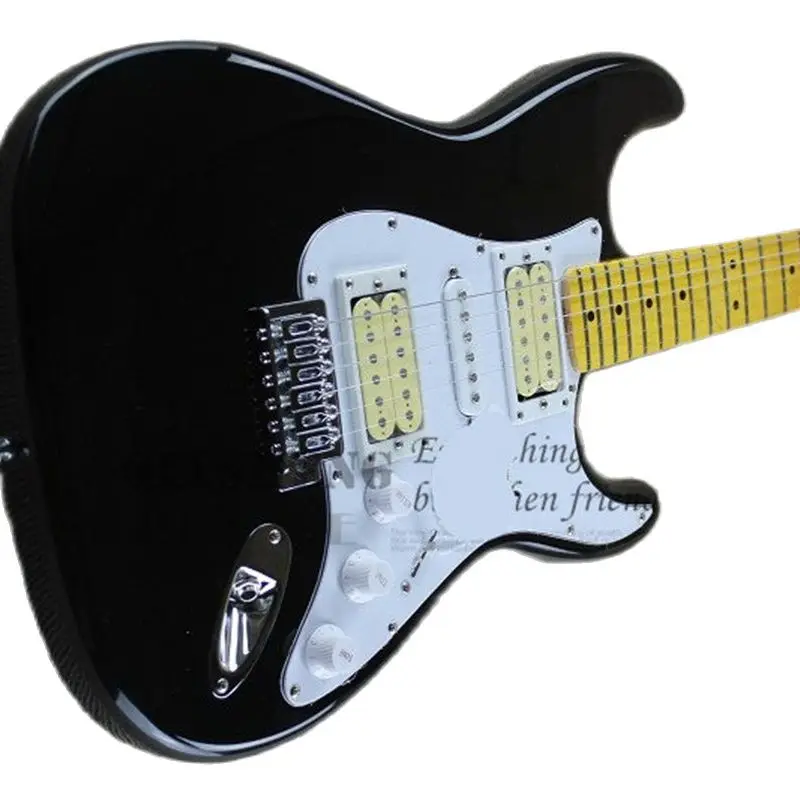 Factory Custom Electric Guitar Star Guitar Black Basswood Body Yellow Mape Neck SSS Pickup
Factory Custom Electric Guitar Star Guitar Black Basswood Body Yellow Mape Neck SSS Pickup