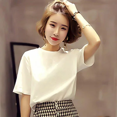 Fashion women cotton Tshirts sleeve Red Stripe T Shirts Women Hip Hop Casual Cotton Short Sleeve Tops