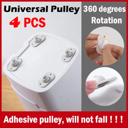 4pcs Storage Box Pulley Self-adhesive Wheels Swivel Casters Universal Furniture Wheel Directional Roller for Cabinet Drawer 
4pcs Storage Box Pulley Self-adhesive Wheels Swivel Casters Universal Furniture Wheel Directional Roller for Cabinet Drawer
