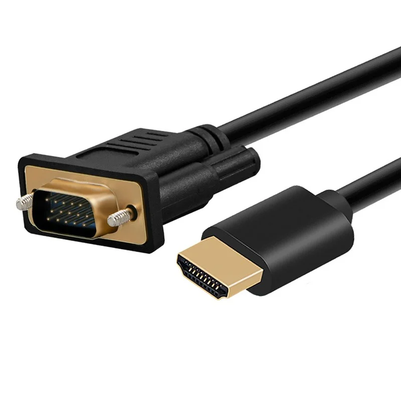 Кабель-преобразователь HDMI-совместимый с VGA переходник штырь-штырь портативный