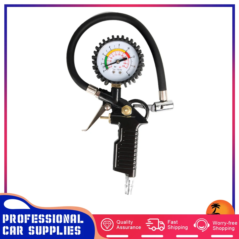 Car Tire Pressures Gun Tire Pressure Gauge EU Adapter For Car Motorcycle SUV Inflator Pump Tire Repair Tool 0-220Psi/0- 16Bar
Car Tire Pressures Gun Tire Pressure Gauge EU Adapter For Car Motorcycle SUV Inflator Pump Tire Repair Tool 0-220Psi/0- 16Bar