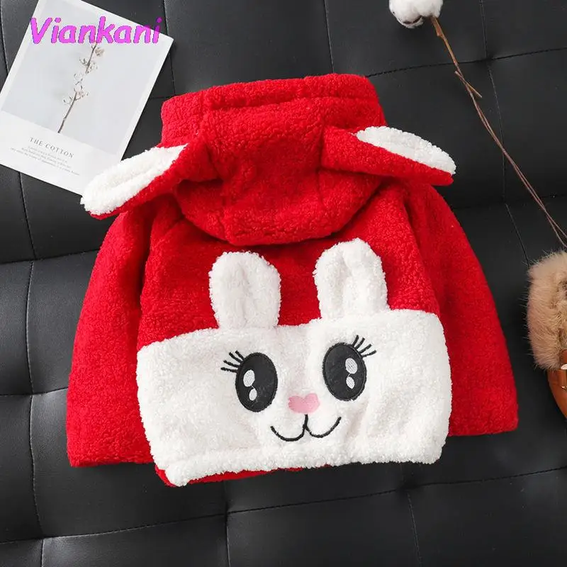 Winter Warm Baby Girls Rabbit Ear Hooded Cartoon Bear Thick Fleece Jackets Kids 2021 Casual Outerwear Infant Coats 4 12Y
Winter Warm Baby Girls Rabbit Ear Hooded Cartoon Bear Thick Fleece Jackets Kids 2021 Casual Outerwear Infant Coats 4 12Y
