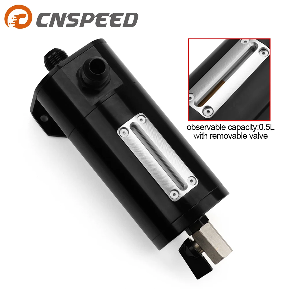 Universal observable 500 ml Auto Racing 2-Port Oil Catch Can Tank Air-Oil Separator Kit with removable valve
Universal observable 500 ml Auto Racing 2-Port Oil Catch Can Tank Air-Oil Separator Kit with removable valve