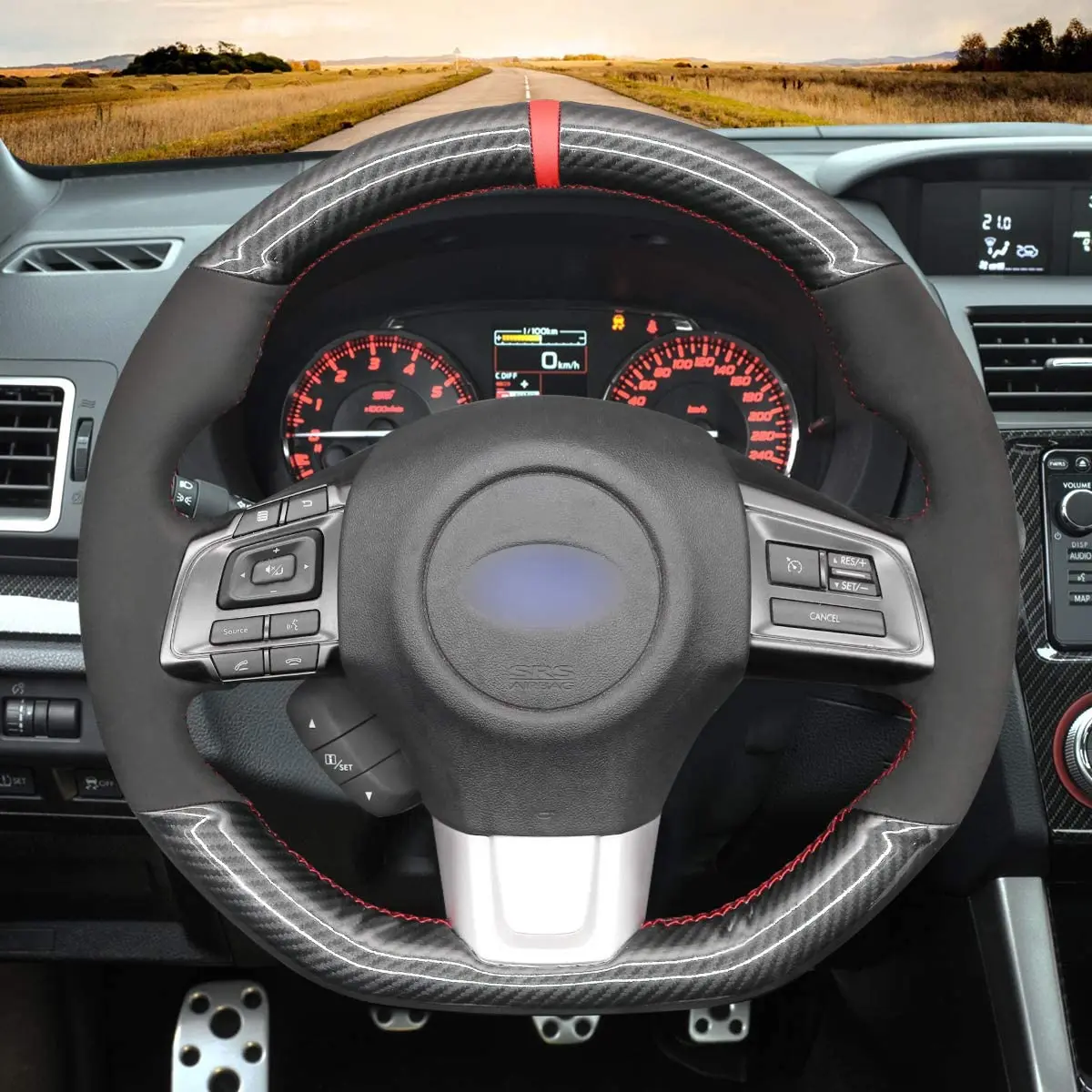 DIY Hand-Stitch Sewing Black Leather Car Steering Wheel Cover for Subaru WRX (STI) 2015-2019 Levorg 2015-2019
DIY Hand-Stitch Sewing Black Leather Car Steering Wheel Cover for Subaru WRX (STI) 2015-2019 Levorg 2015-2019