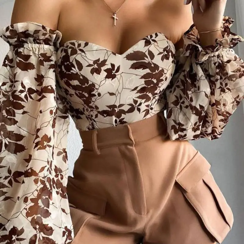 Women Blouses Sexy Off Shoulder Ladies Shirts Long Lantern Sleeve Vintage Floral Printed Casual Skinny Top 2021 Fashion Mujer
Women Blouses Sexy Off Shoulder Ladies Shirts Long Lantern Sleeve Vintage Floral Printed Casual Skinny Top 2021 Fashion Mujer