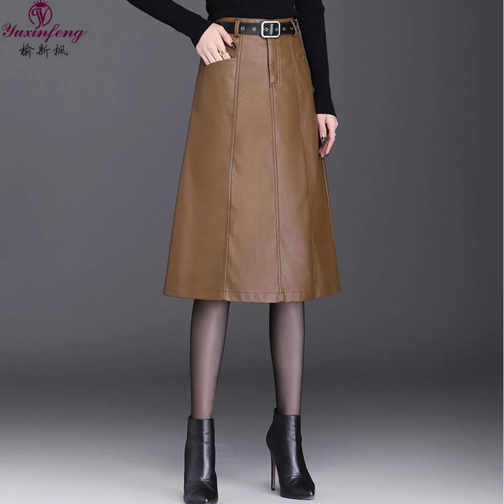 Yuxinfeng High Waist Leather Skirt Women Loose Plus Size Casual PU Faux Leather Skirts Ladies A-line Chic Umbrella Skirt 4XL
Yuxinfeng High Waist Leather Skirt Women Loose Plus Size Casual PU Faux Leather Skirts Ladies A-line Chic Umbrella Skirt 4XL