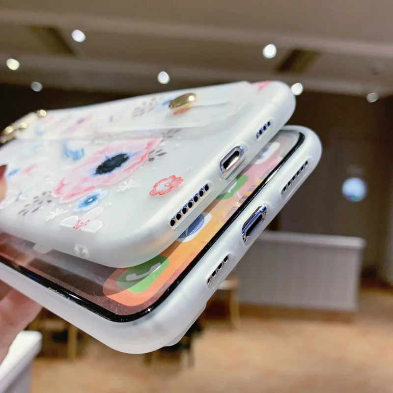 Wrist Strap Case For iPhone 11 Cases Silicon Floral Phone Bumper For iPhone 11 Pro Max XR 7 8 X XS 6S 6 Plus 7Plus SE 2020 Cover
Wrist Strap Case For iPhone 11 Cases Silicon Floral Phone Bumper For iPhone 11 Pro Max XR 7 8 X XS 6S 6 Plus 7Plus SE 2020 Cover