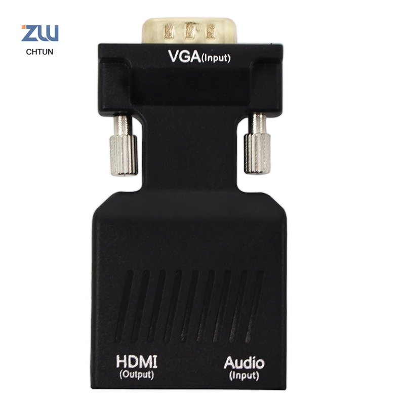 Адаптер преобразователь из VGA в HDMI 1080 P VGA-HDMI с видео для ПК ноутбука проектора HDTV