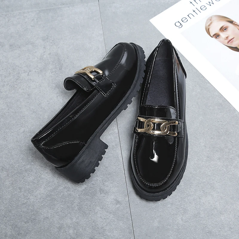 Ladies Flat Shoes Pure Color Simple and Fashionable All-match Vamp Buckle Decoration Elegant and Cute Small Leather Shoes
Ladies Flat Shoes Pure Color Simple and Fashionable All-match Vamp Buckle Decoration Elegant and Cute Small Leather Shoes