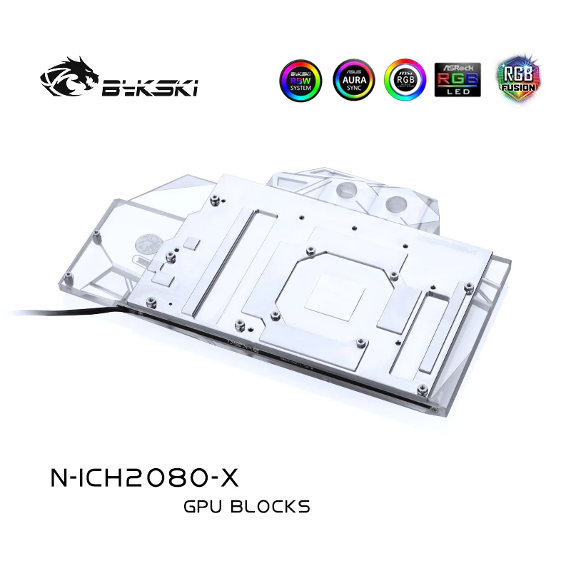 Водяной блок Bykski для INNO GeForce RTX2080/RTX 2070 кулер видеокарты с полным покрытием головка