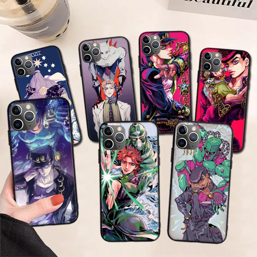 JoJo Bizarre Adventure Anime Black Phone Case For Apple iPhone 11 13 Pro Max 12 Mini X XS XR 7 Plus 6 6S 8 + SE 5S Pattern Cover
JoJo Bizarre Adventure Anime Black Phone Case For Apple iPhone 11 13 Pro Max 12 Mini X XS XR 7 Plus 6 6S 8 + SE 5S Pattern Cover