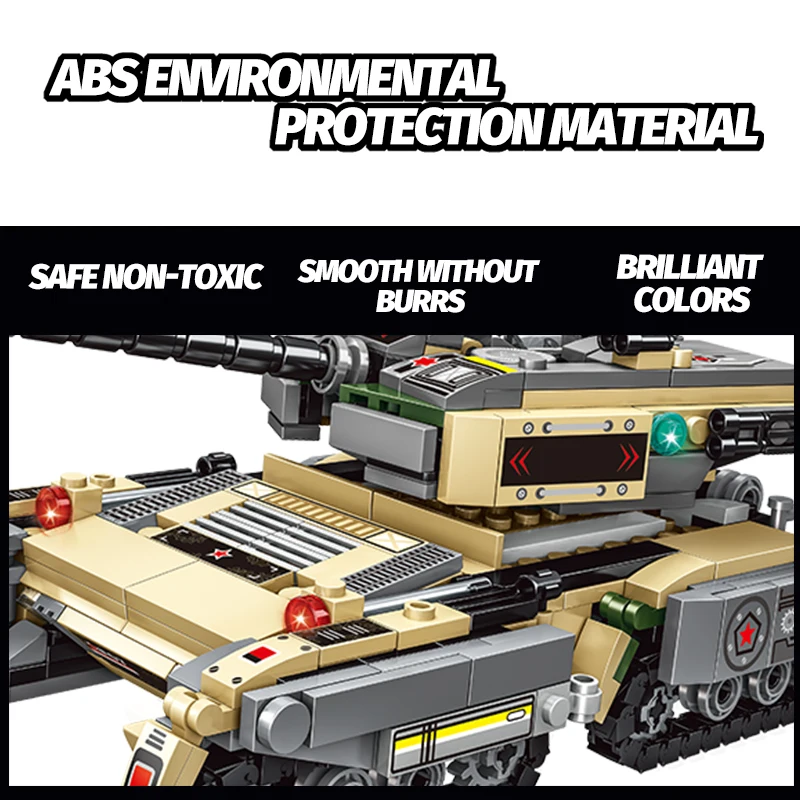 1030Pcs City WW2 Technical Assault Tank Building Blocks Weapon War Chariot Creator Army Military Soldiers Kids Toys For Children 
1030Pcs City WW2 Technical Assault Tank Building Blocks Weapon War Chariot Creator Army Military Soldiers Kids Toys For Children