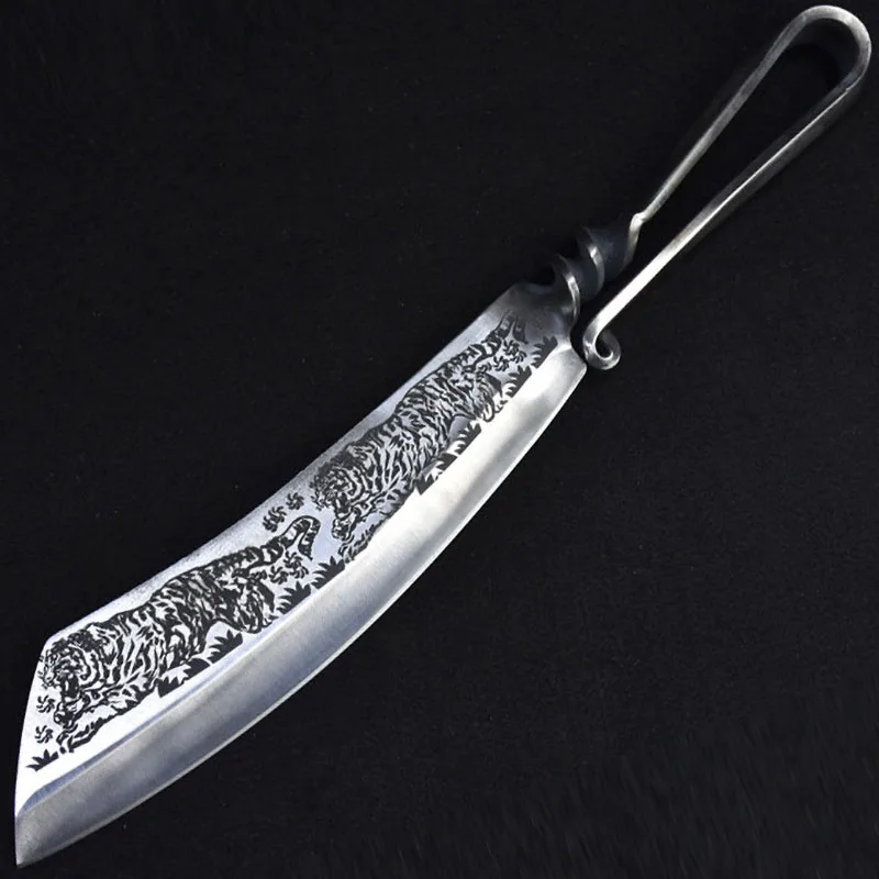 9.3 Inch Chopping Knife Tiger Veins Hunting Wood Chopper Handmade Forge Steel Kitchen Knife Bone Meat And Poultry Tools
9.3 Inch Chopping Knife Tiger Veins Hunting Wood Chopper Handmade Forge Steel Kitchen Knife Bone Meat And Poultry Tools