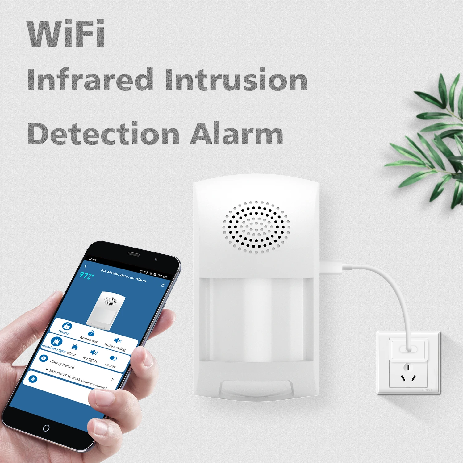 Tuya Smart WiFi Infrared Detectors Motion Sensor Alarm USB Powered Horn Siren Security Anti-theft Alarm
Tuya Smart WiFi Infrared Detectors Motion Sensor Alarm USB Powered Horn Siren Security Anti-theft Alarm