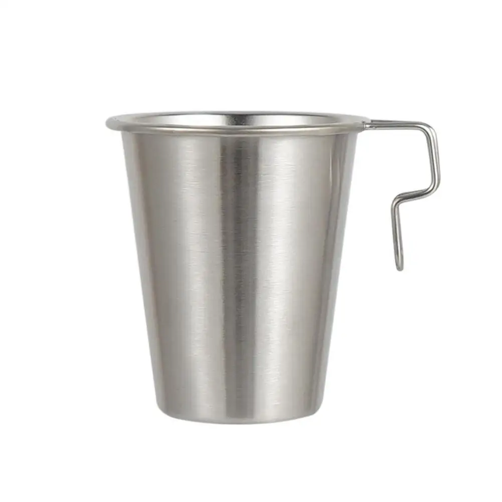 300ml Camping Mug Stainless Steel Cups With Handle Tourist Tableware Picnic Utensils Portable Water Cup For Barbecue Cooking Cup
300ml Camping Mug Stainless Steel Cups With Handle Tourist Tableware Picnic Utensils Portable Water Cup For Barbecue Cooking Cup